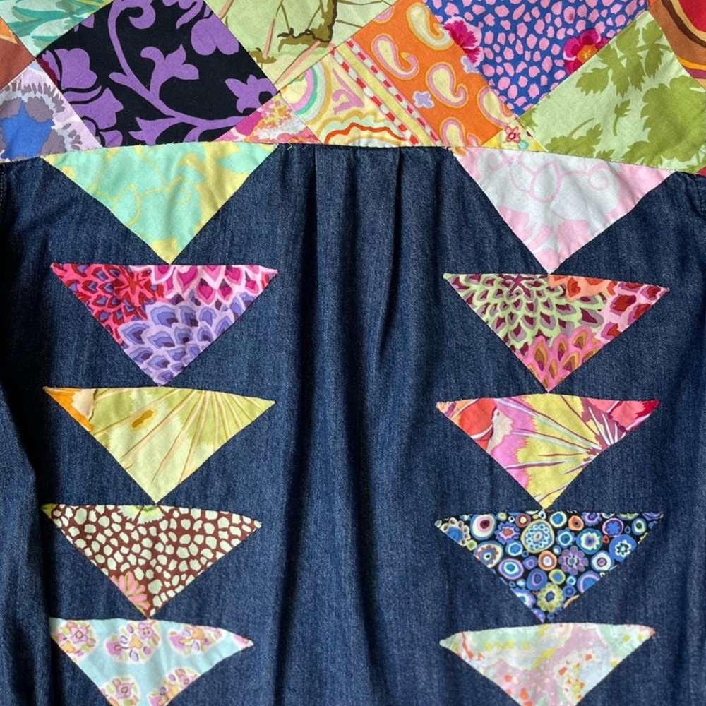 Western Boho Cottage Quilted Patchwork Denim Shac… - image 2